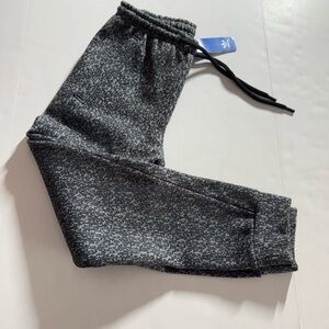 Adidas Kids Black and Gray Patterned Joggers